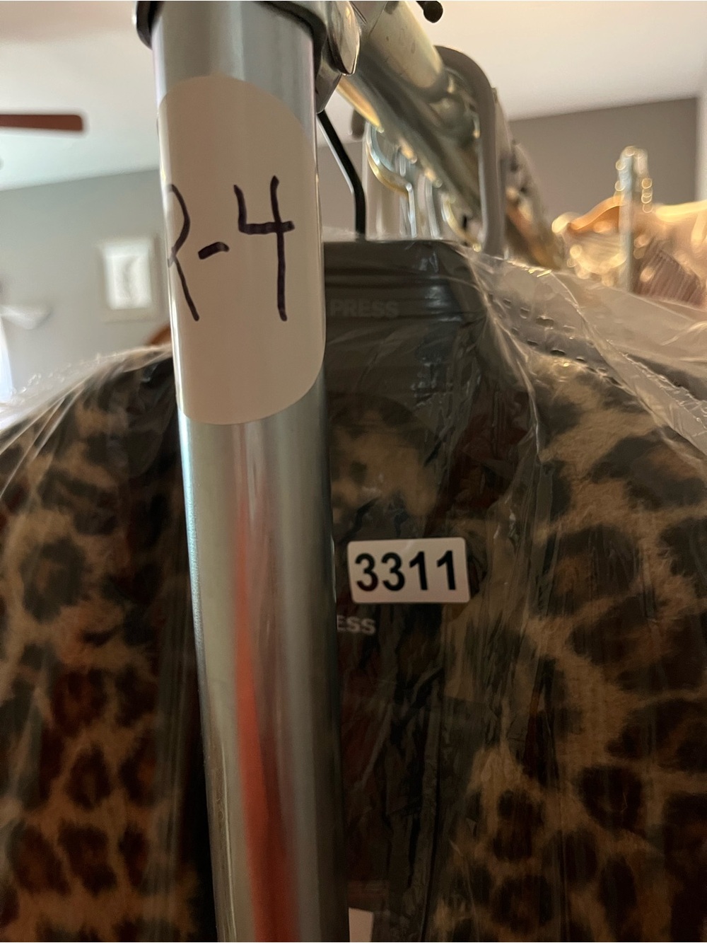 Express Leopard Print Long Coat - Black and Tan - Picture 10 of 10